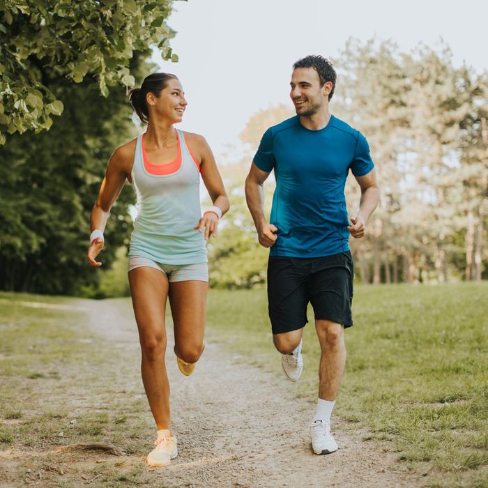 Couple running 