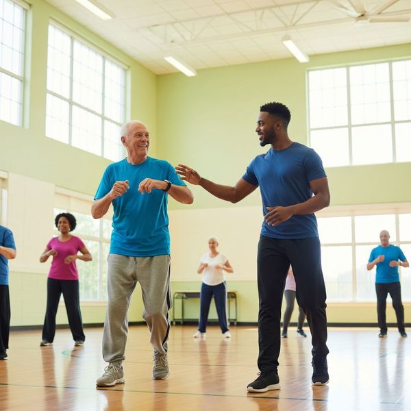 A male resident enjoying a personalized fitness activity