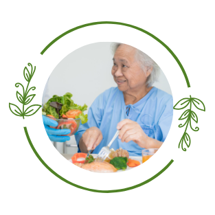 woman eating a nutritious meal