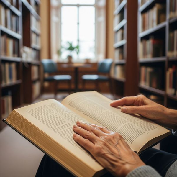 A resident engaging in a quiet reading activity to support cognitive health