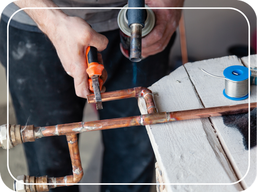welding together copper pipes welding together copper pipes