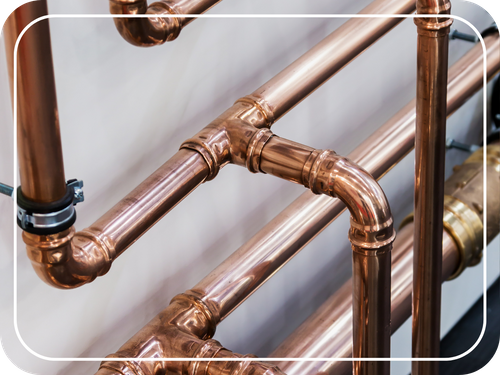 brand new copper piping