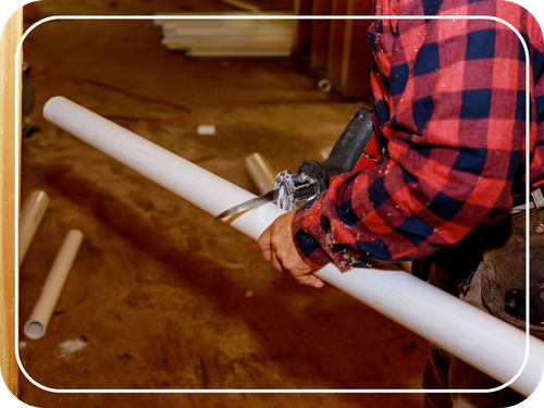 Plumbing repair work.