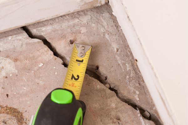 measuring foundation crack 