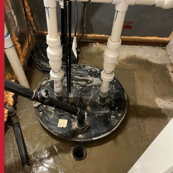 sump pump installed in basement