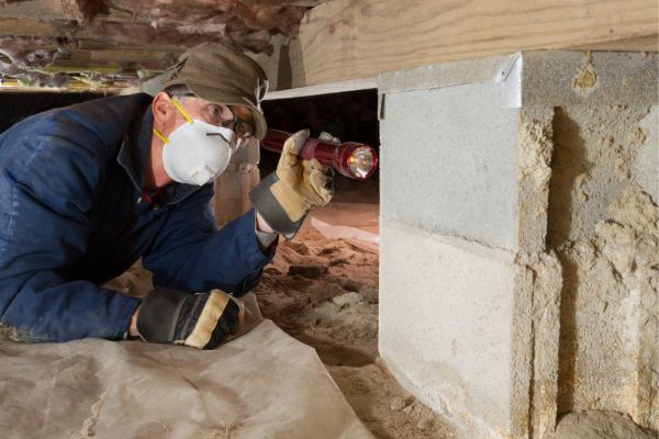 inspecting crawl space 