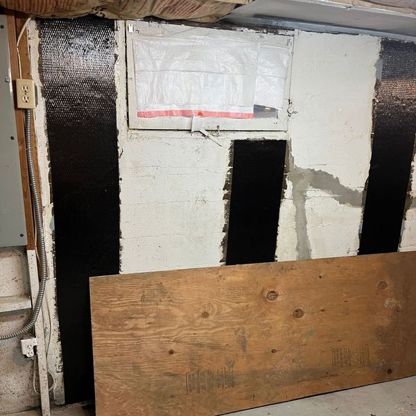 carbon fiber reinforcement on wall