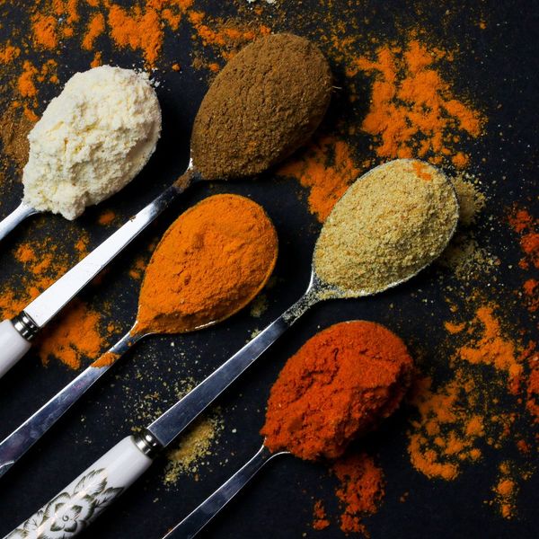 Spoonfuls of spices.