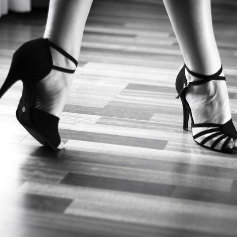 Dancer's shoes in motion