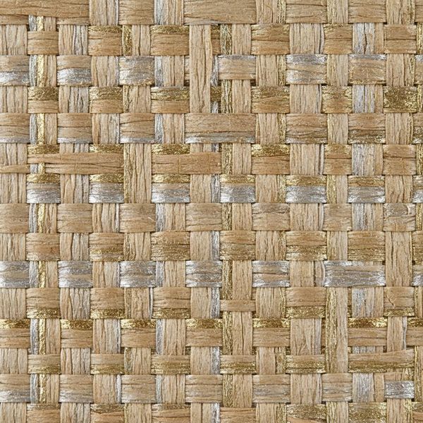 Hand touching a highly durable, modern vinyl wallpaper surface.