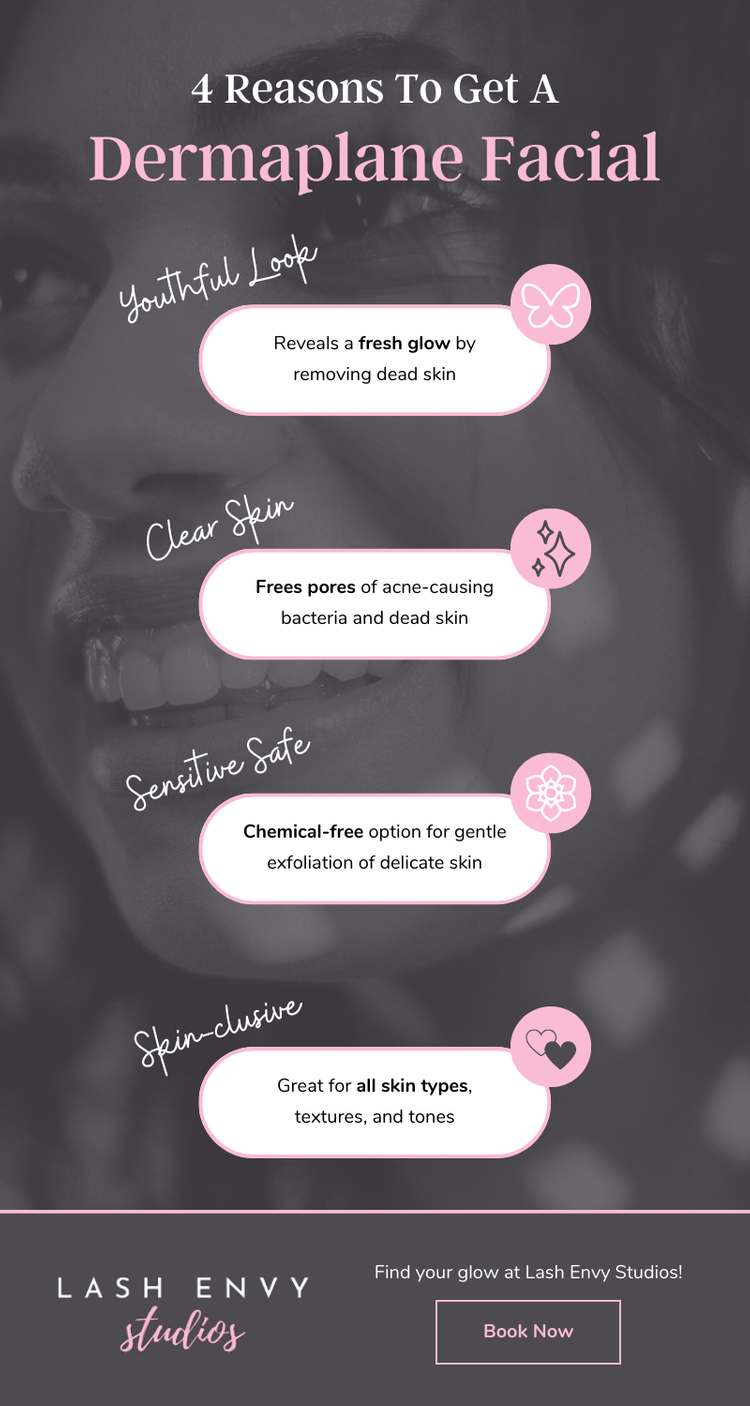 4 Reasons To Get A Dermaplane Facial infographic