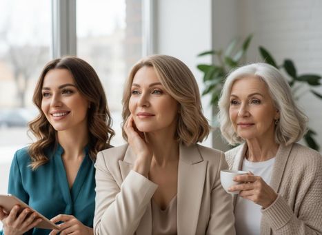 Multi-generational women looking ahead