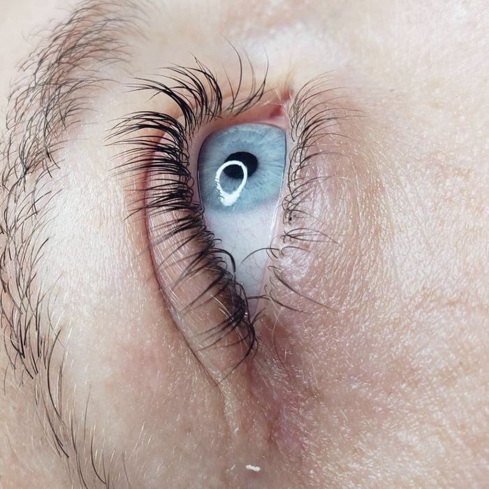 close up of a lash lift close up of a lash lift