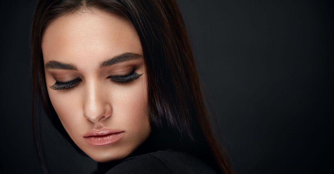 Beautiful woman with voluminous lashes