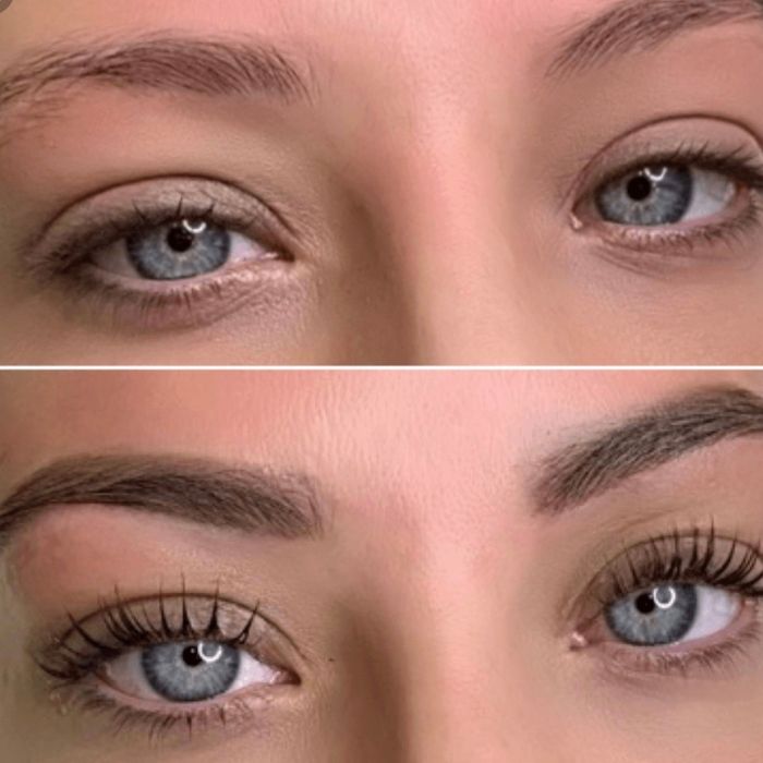 before and after of a lash lift before and after of a lash lift
