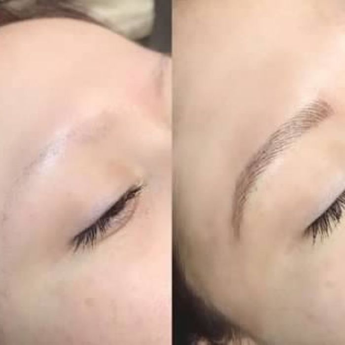 before and after microblading procedure