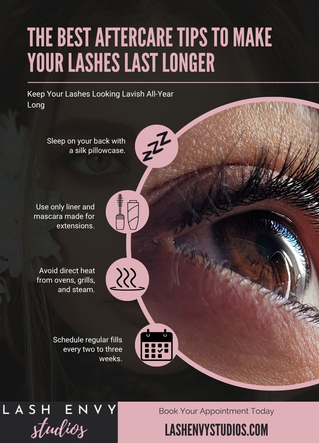 Best Aftercare Tips to Make Your Lashes Last Longer Infographic