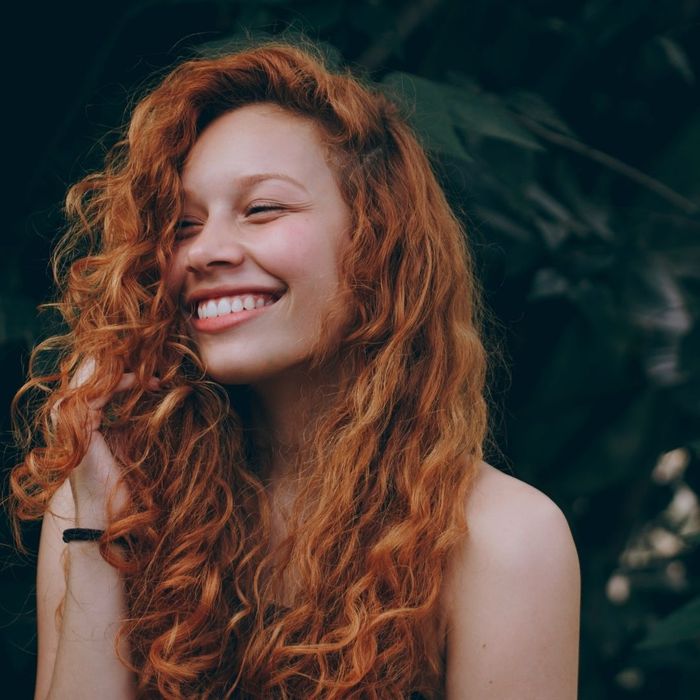red headed woman with lots of hair