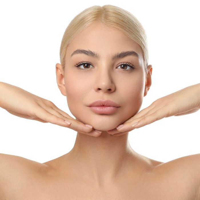 woman after skincare routine