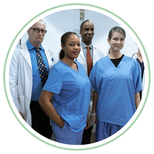 group of healthcare workers standing together