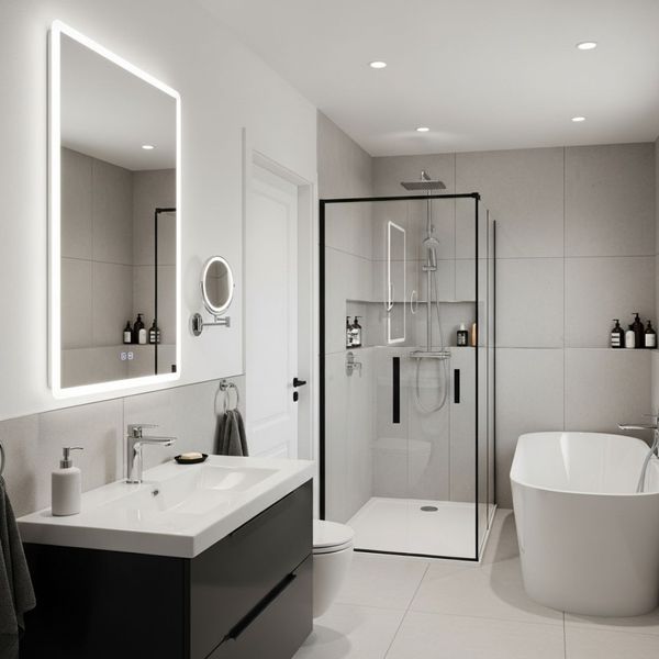 modern bathroom showcasing smart technology