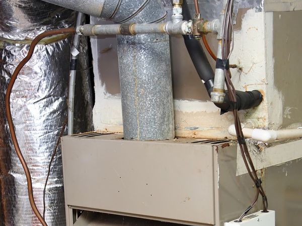 Old and dirty duct system. Old and dirty duct system.