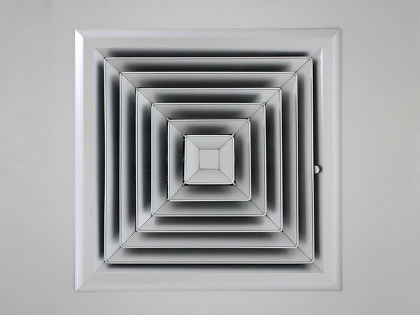 Air duct cover on ceiling