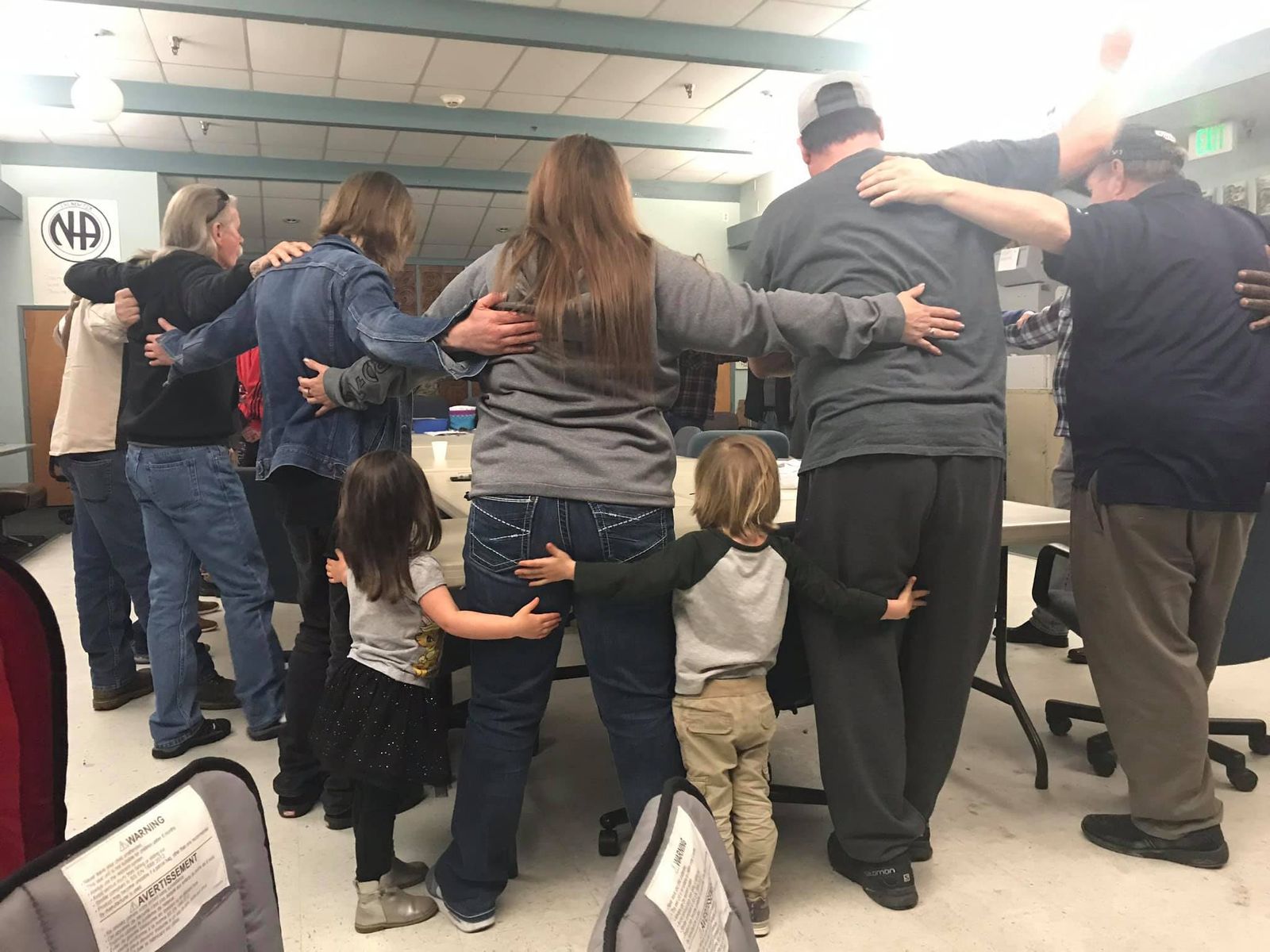 SKAC Come to the Meeting, Stay for Recovery - pic of ending prayer circle .jpg