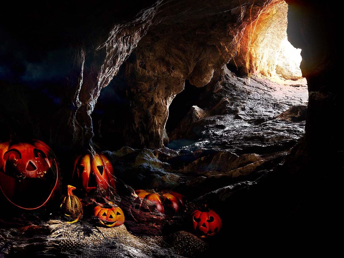 halloween in a cave