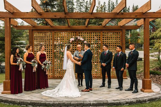 winter wedding outside