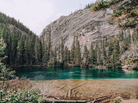 beautiful lake in the mountains