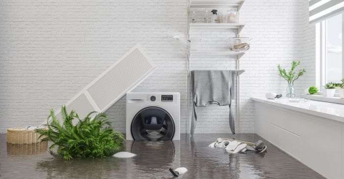 image of flooded laundry room