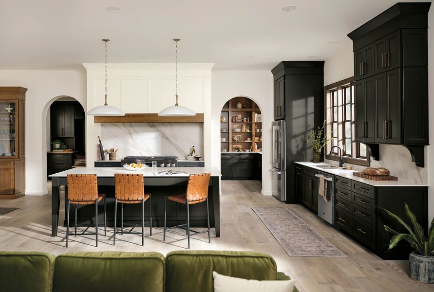 dark cabinets in modern kitchen