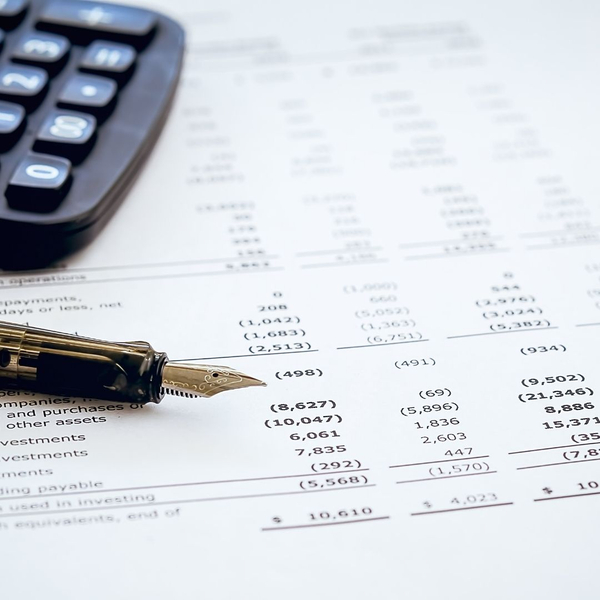 Financial spreadsheet