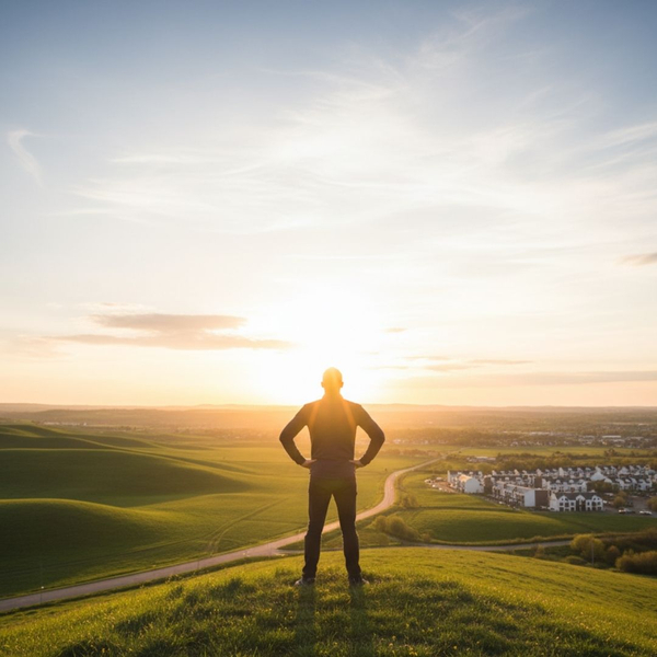 A person looking confidently toward their financial future.