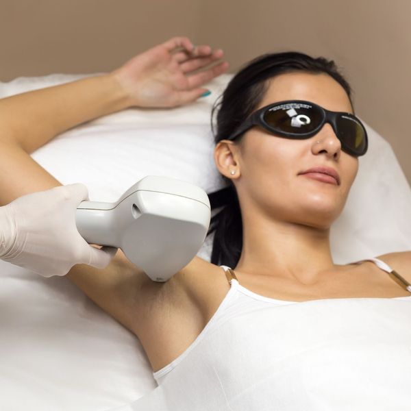 Laser hair removal treatment on armpits