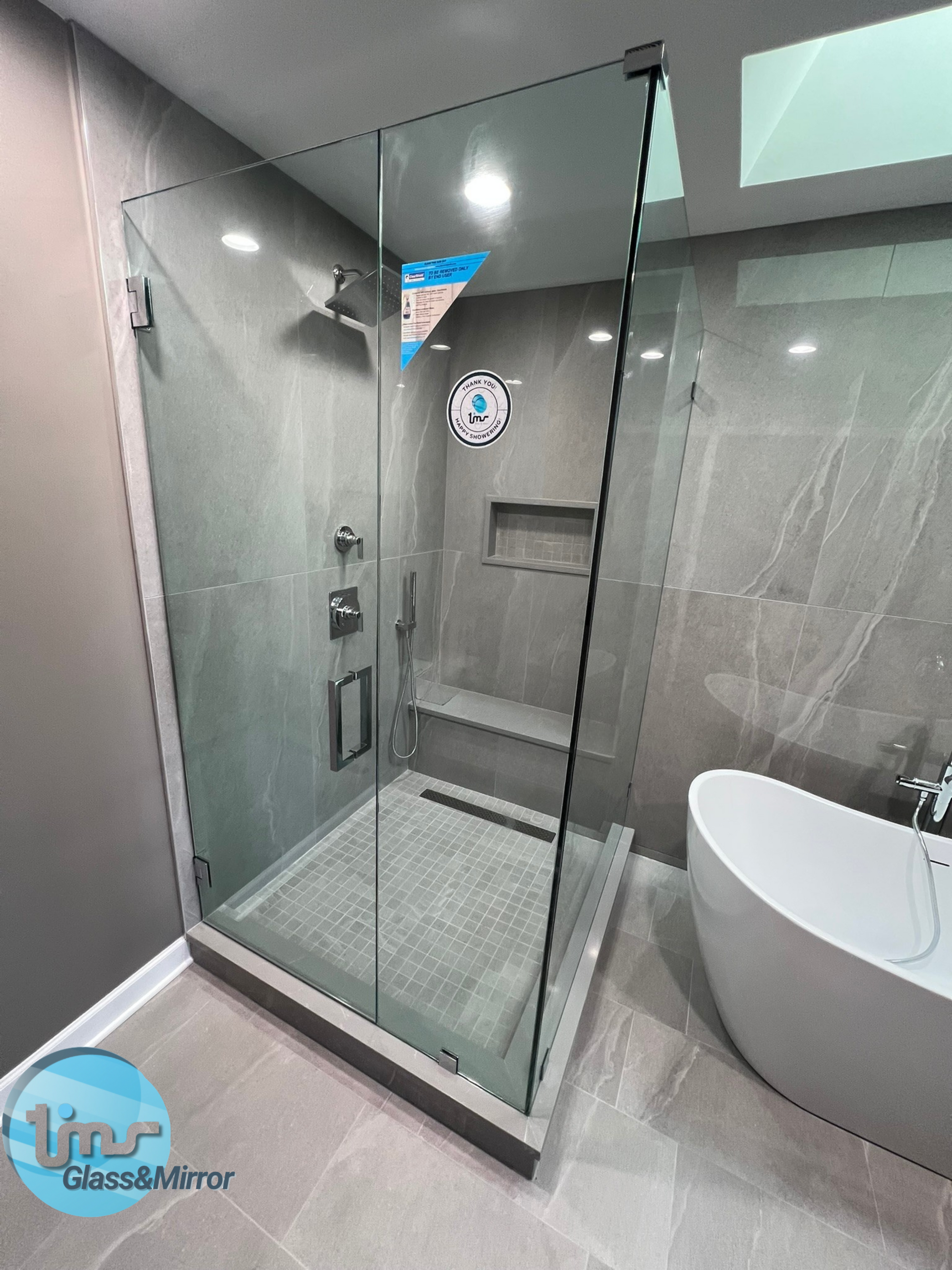 Modern Bathroom with Frameless Glass Shower Door | Arlington Heights