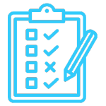 check list on a clip board icon