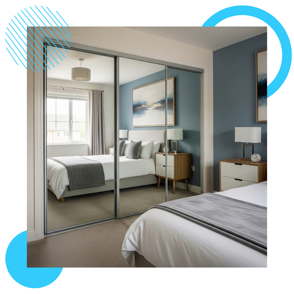 Closet door mirrors. Closet door mirrors.