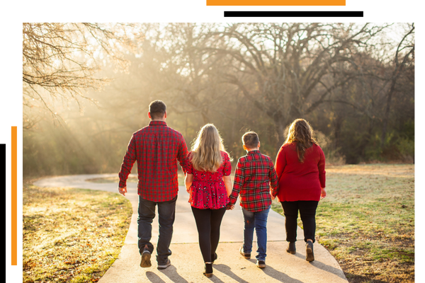 A family walking together.