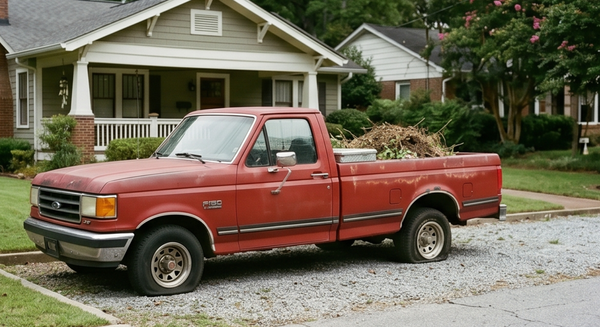 Car Buyers Cash For Junk Cars Atlanta - Scrap Red Ford F150 Pickup Truck Towing Removal
