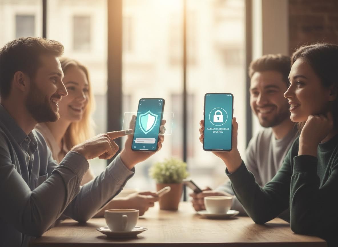 Friends Discussing Smartphone Security and Privacy