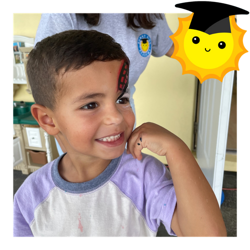 Child with a painting on his face