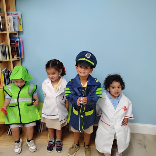 Children dressed in costumes