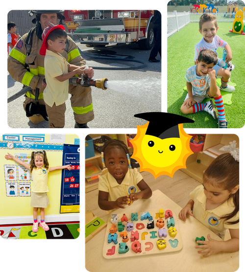 Collage of our students participating in activities