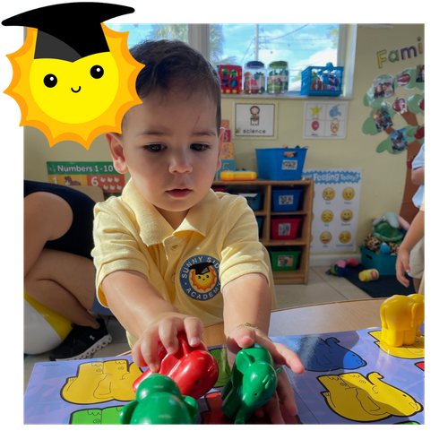 A child playing with toys