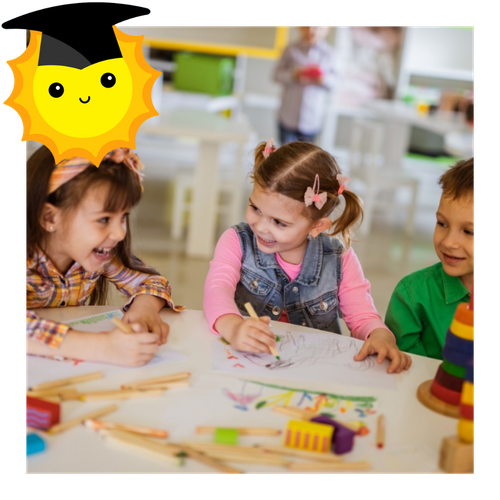 Three children playing