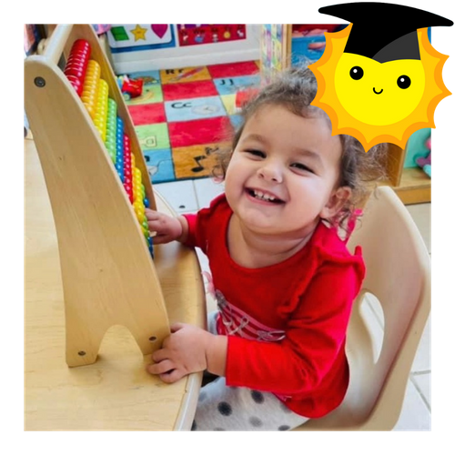 Child playing and smiling 
