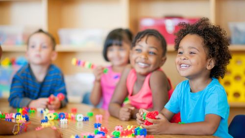 group of young children in classroom