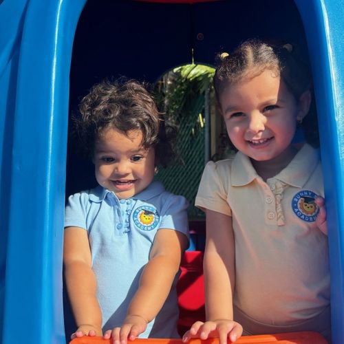 young children playing outside